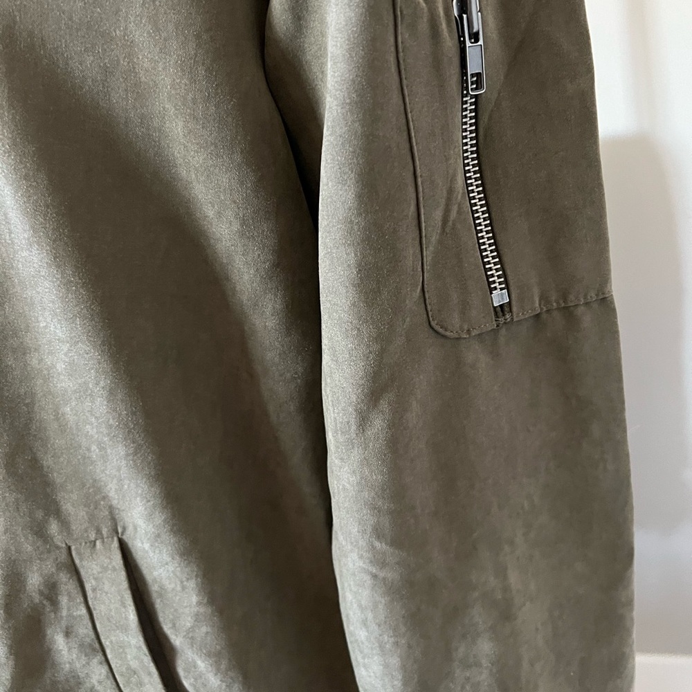 Never worn Long Bomber Jacket - Picture 6 of 8